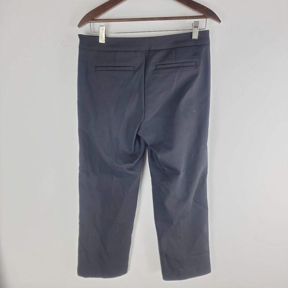 NEW Ecru Cropped Ankle Pants Black Straight Leg High Rise Size 4 - Picture 5 of 6